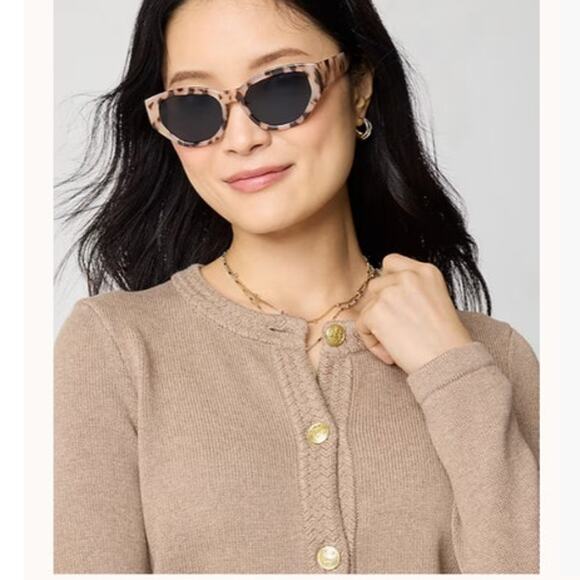 NWT J. Crew Cotton Cardigan Sweater Lady Jacket Ivory CG824 Size M - Picture 4 of 11